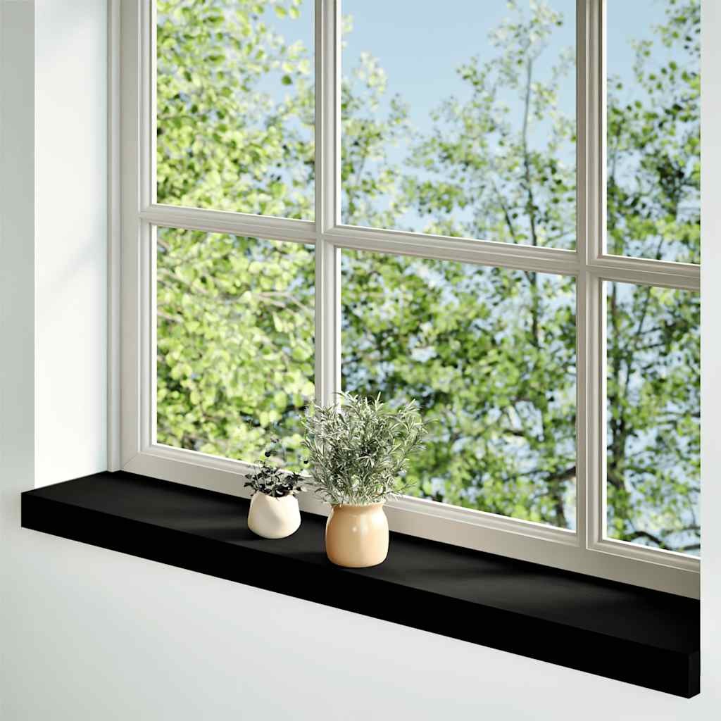 Davanzali in Rovere Massello 90x15x2 cm Marrone Scuro - Set 2 Pezzi