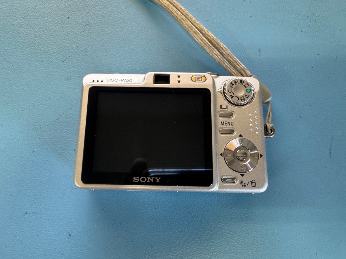 Sony Cyber-shot DSC-W50 6.0MP Digital Camera - Silver for sale