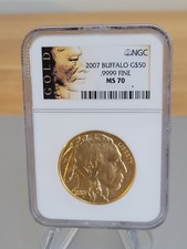 2007 Buffalo 1oz Gold Coin NGC MS70 TOP GRADE  4350.00 per troy oz