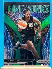 2022 Panini Prizm WNBA - Fireworks Jewell Loyd #12 Green Prizm