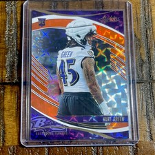 MIKE GREEN RC 2025 PANINI ABSOLUTE SPECTRUM ORANGE MOSAIC #/825 BALTIMORE RAVENS