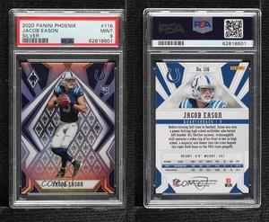 2020 Panini Phoenix Rookies Silver Jacob Eason #116 PSA 9 MINT Rookie RC