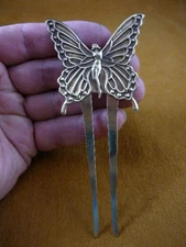 CH-BUTTERFLY-1 Butterfly pixie fairy wings brass hair pin pick stick HAIRPIN