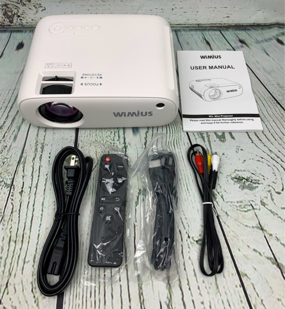 WiFi Portable Mini Projector Bluetooth Home Cinema W2 Support