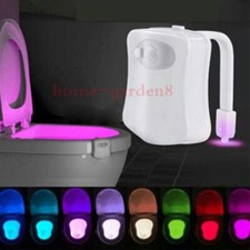 Inodoro 8 Colores LED Luz Nocturna Activada por Movimiento Asiento Sensor Lámpara Baño