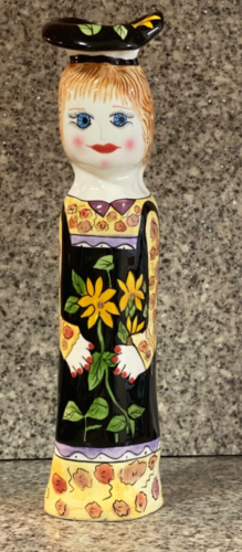 Susan Paley~Patty~Hand-Painted~11¾" Vase - Afbeelding 1 van 7
