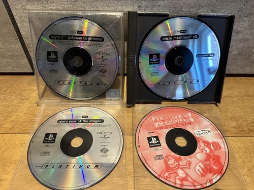 Spyro Year Of The Dragon Spyro 2 Gateway To Glimmer Micro Machines V3 Rayman PS1 - Picture 1 of 5