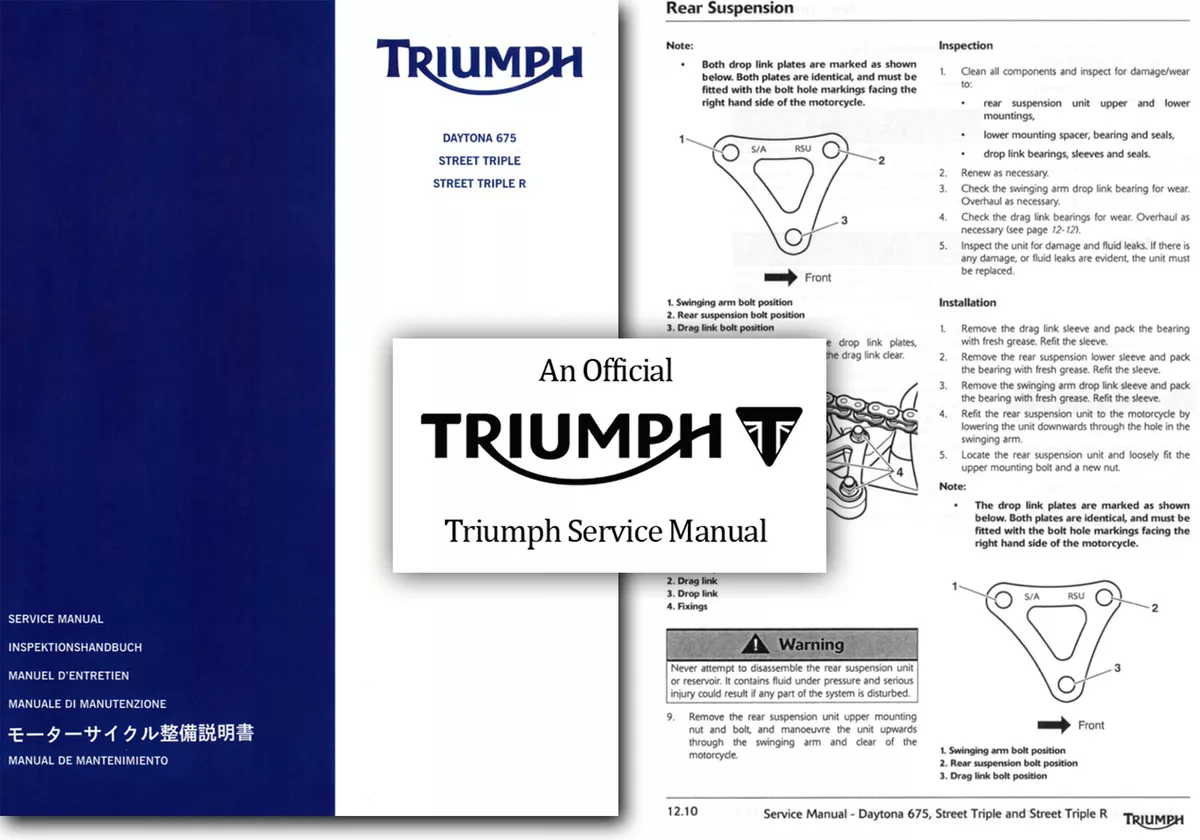 Triumph Street Triple Daytona 675 Service Manual R 2006 to 2011 ... Triumph Street Triple Daytona 675 Service Manual R 2006 to 2011 ...