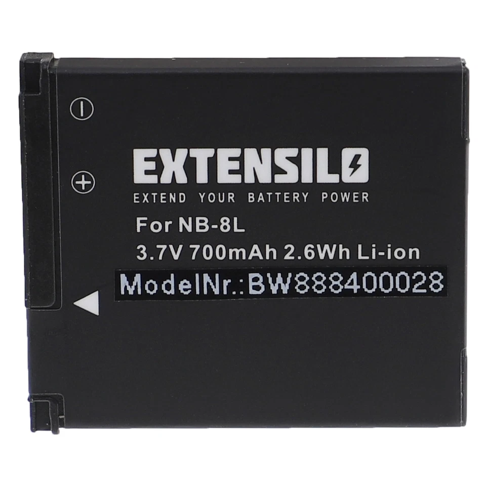 EXTENSILO Batterie pour Canon PowerShot A3350 IS A3300IS A3300 IS 700mAh 3,7V