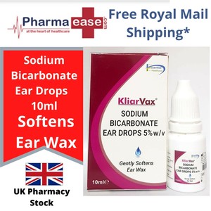 Sodium Bicarbonate Ear Drops Softens Ear Wax And Eases Discomfort 5 W V 10ml Ebay