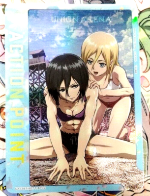 Union Arena Card Attack on Titan Mikasa AP Action Point Rare