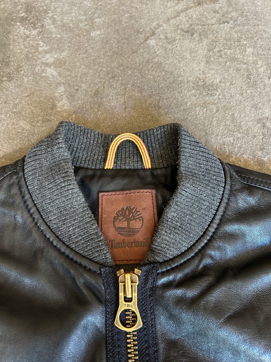 Vintage Classic Timberland Leathre Bomber Jacket 90s | eBay