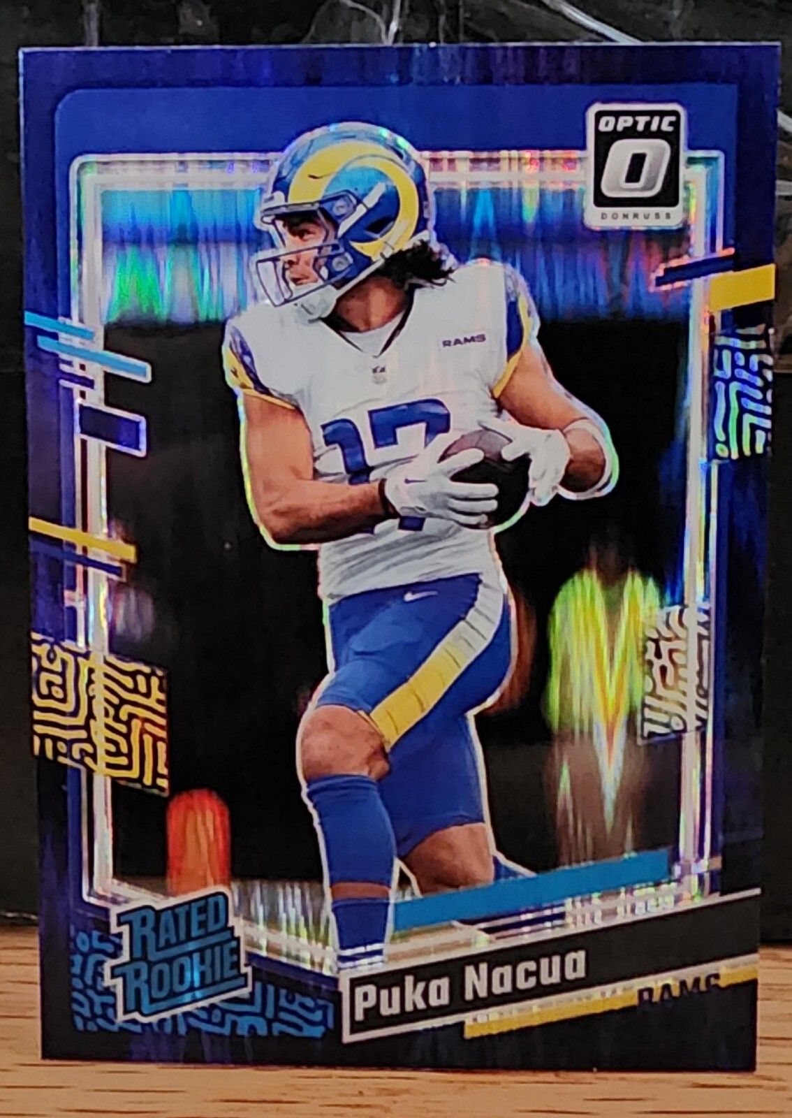 2023 Panini Donruss Optic - Rated Rookie Purple Shock Prizm #238 Puka Nacua (RC)
