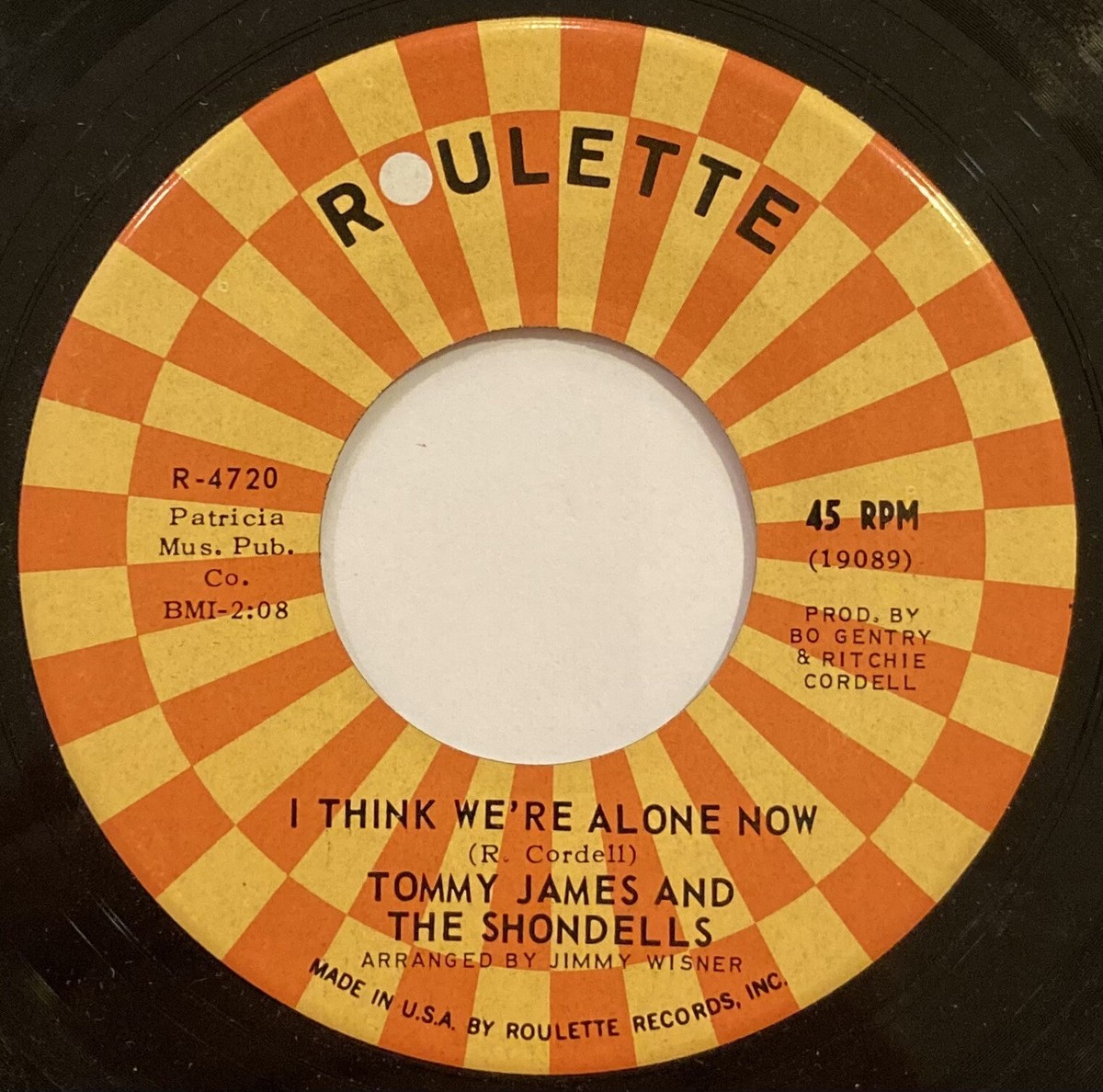 Tommy James And The Shondells – I Think We're Alone Now – Roulette