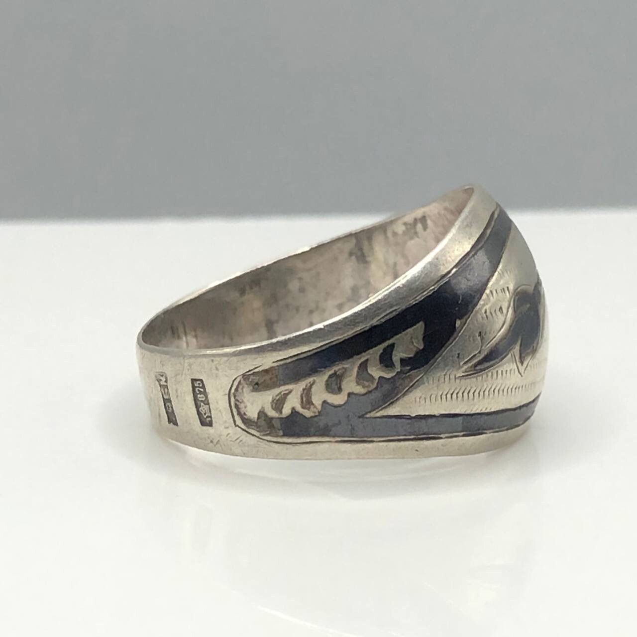Old Soviet Silver 875 Ring Kubachi - image 6