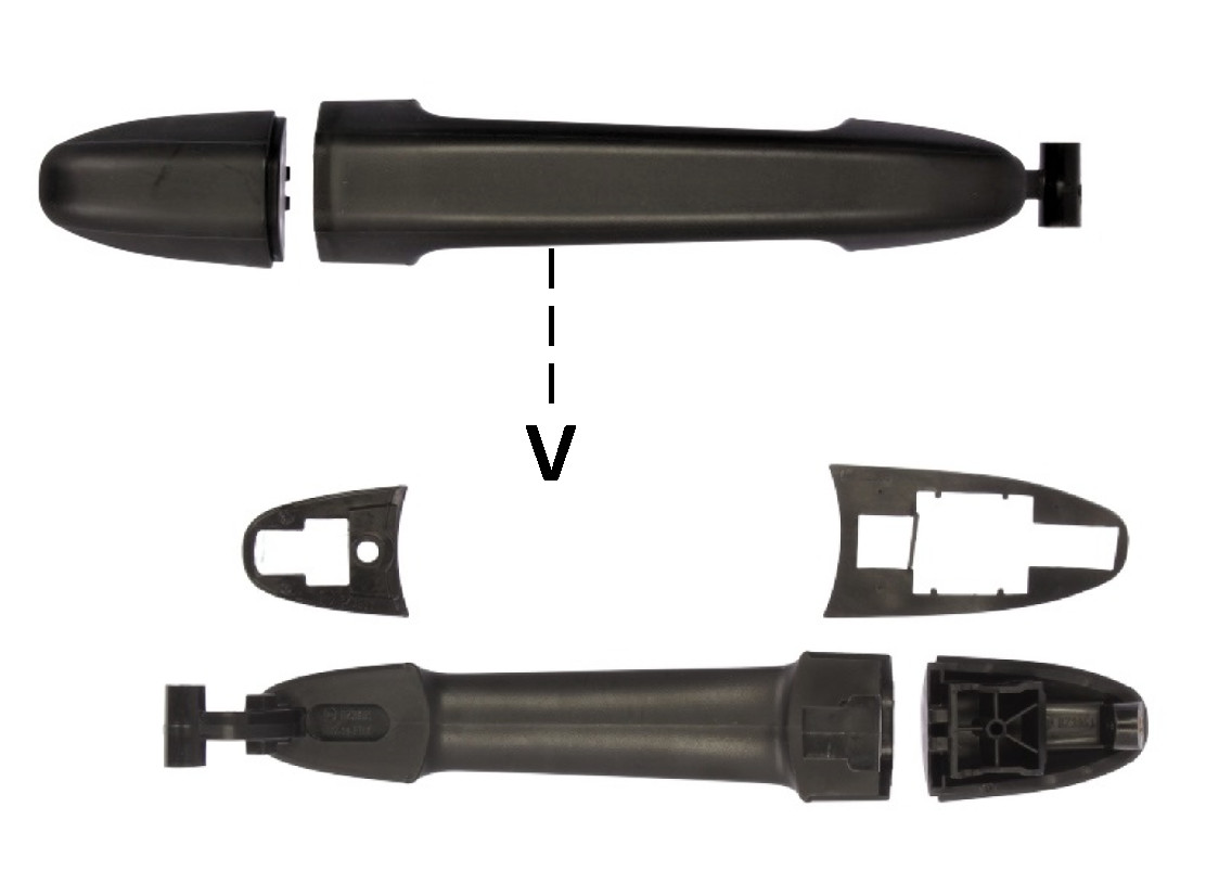 Poignée de porte extérieure avant droite pour Sprinter 906 et Crafter 2005 à 2018