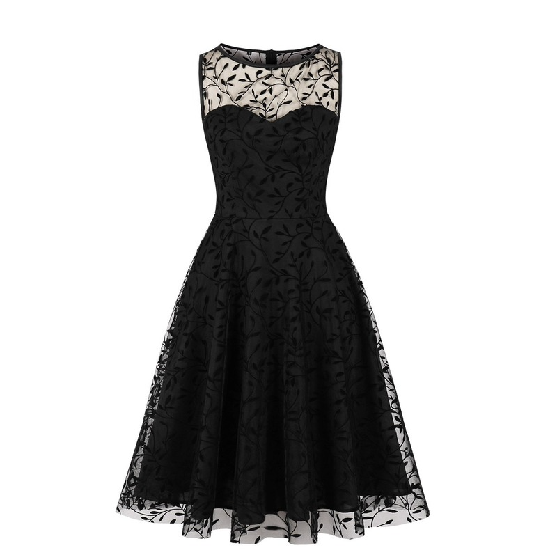 slim fit dress slacks Joseph Ribkoff Fit and Flare Dress with Mesh Inserts Style 261050 Midnight Blue / 6