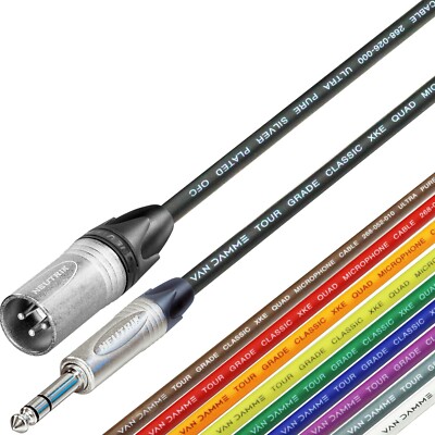 Aktiv Powered Monitor Kabel Starquad Van Damme Neutrik 1/4 TRS Klinke auf Stecker XLR