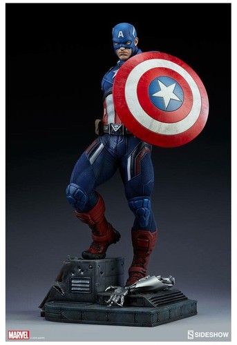 MARVEL Captain America Premium Format Figure 1/4 Statue Sideshow - Foto 6 di 18