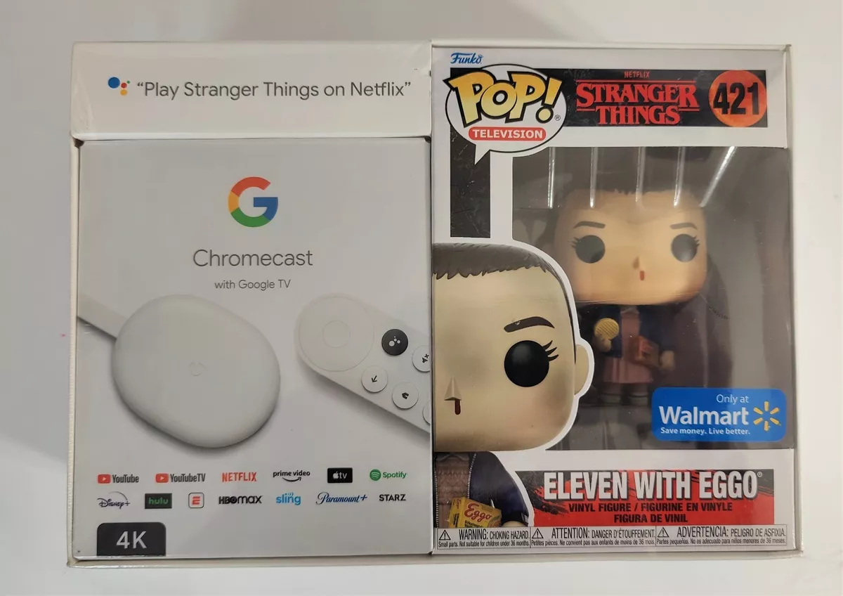 Chromecast with Google TV (4K) Streaming Media Player - with Funko POP! TV  Stranger Things Eleven with Eggos