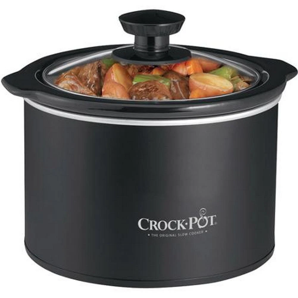 Genuine Crock-Pot (SCR151) 1.5 Qt Round Black Manual Slow Cooker **NEW**