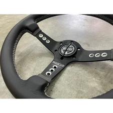 350MM SPARCO LEATHER DEEP DISH STEERING WHEEL 14INCH PCD 70MM
