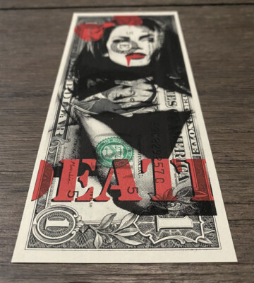 DEATH NYC Signed COA # 31/150 US DOLLAR  Pop Art Print 2020 Cindy Crawford
