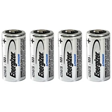 4 x CR123 Energizer 3V Lithium Batteries (CR123A, DL123, 123, EL123, CR17345)