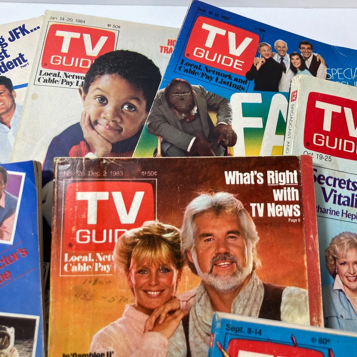 Vintage TV Guide Lot of 10 from 1980s Address Label Free | eBay