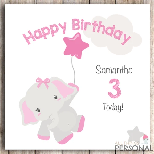Personalised Birthday Card First 1st 2nd 3rd 4th Girl Daughter Granddaughter