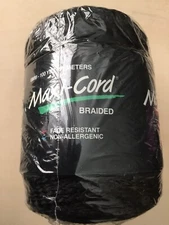NEW in Pkg Maxi-Cord Braided Polypropylene Macrame 100 Yds 6mm Black B21
