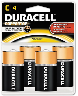Duracell - CopperTop C Alkaline Batteries C4 x 2 EXP: 2025 (Pack of 8)