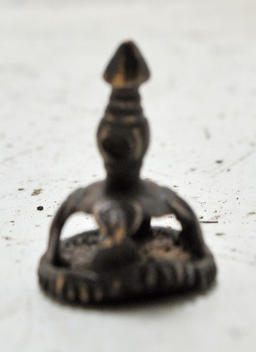 Antique Brass Stamp Seal Tool Dye Original Old Hand Crafted Engraved - Picture 2 of 7