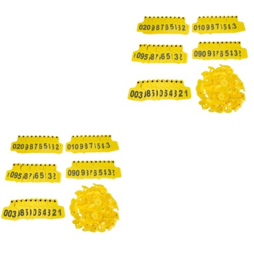 200 Sets Ear Tag Applicator Cow Plastic Tags Cattle Veterinary