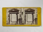 Stereoview Card Martyrs' Monument Edinburgh Scotland Greyfriars Kirkyard c1870