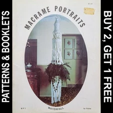Vintage "Macrame Portraits Book 1" #MP1 by Vickie Roberts ©1975