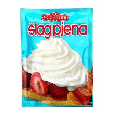 (41,39 EUR/kg) Podravka Slag Pjena Schlagcreme Pulver 36g Sahneersatz Kroatien