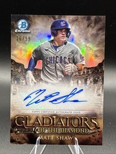 2024 Bowman - Gladiators of the Diamond Autographs Matt Shaw #GDA-MS 26/99 RC,AU