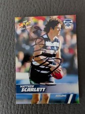 AFL Select 2008 Matthew Scarlett Hand Signed Geelong Cats Card Champions 