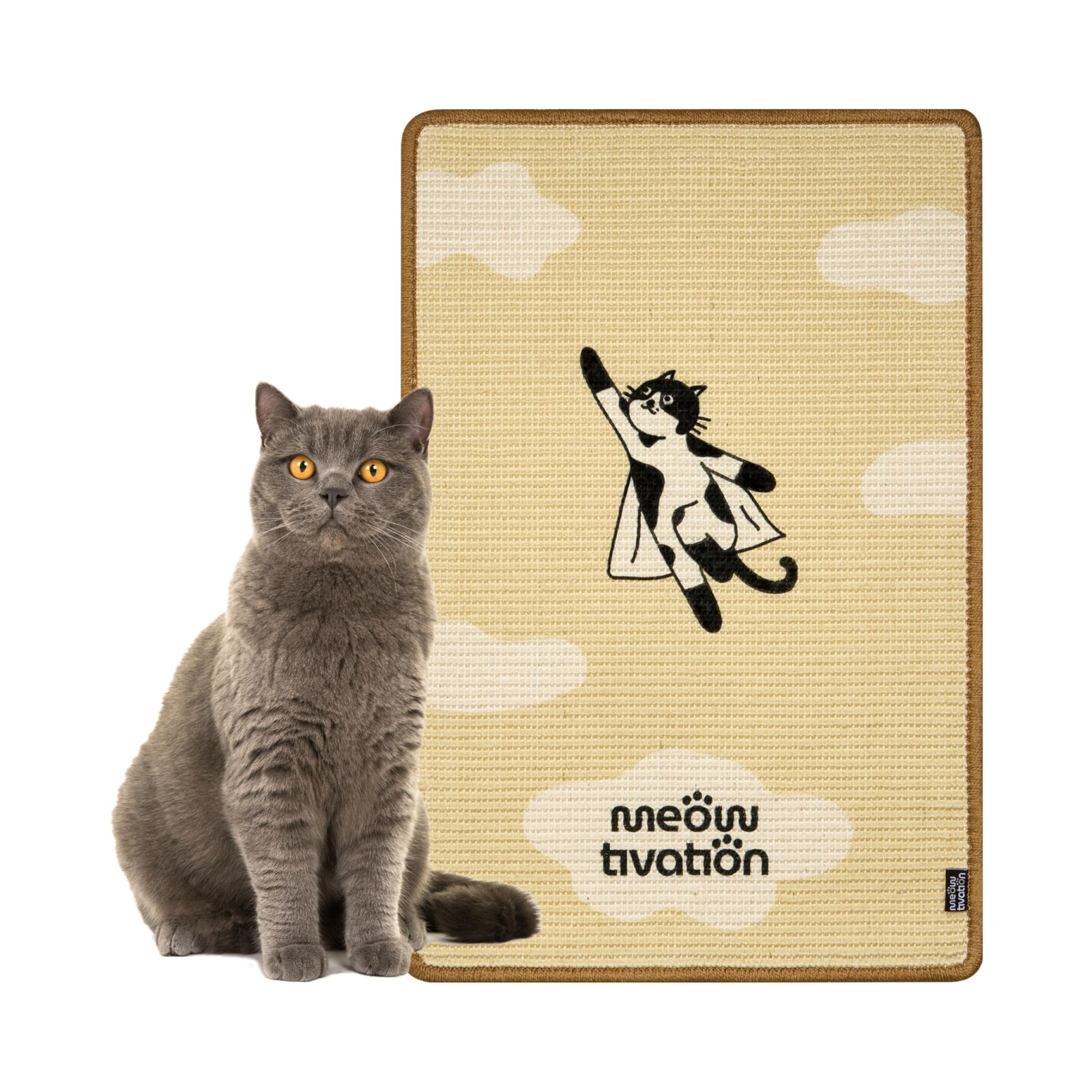 Tapis griffoir pour chats anti-griffures pour protéger votre canapé en sisal