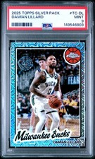 2025 TOPPS SILVER PACK 1980-81 TOPPS CHROME BASKETBALL DAMIAN LILLARD PSA 9