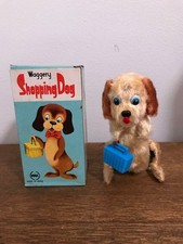 Giocattolo a carica per cani giapponesi retrò Showa vintage anni 60 inutilizzato