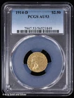 1914-D $2.50 Indian Head Quarter Eagle Gold | PCGS AU 53
