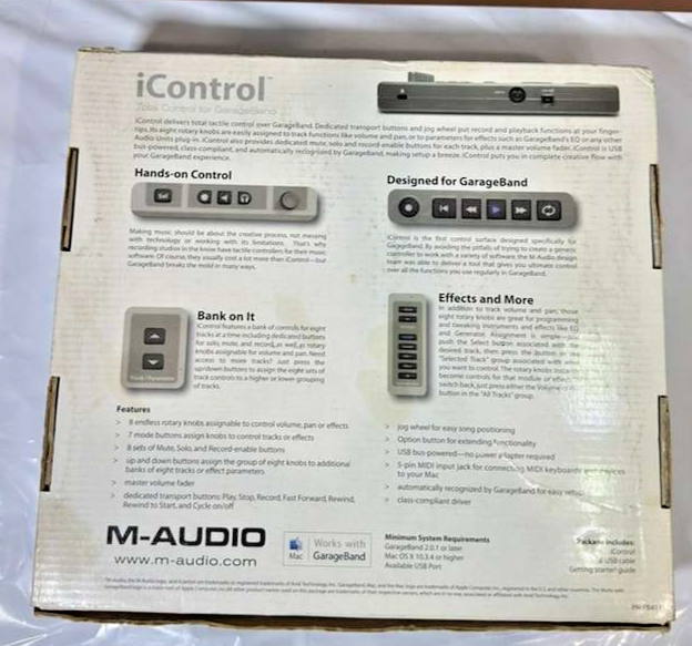 M-Audio iControl GarageBand Controller Surface - Complete in Box