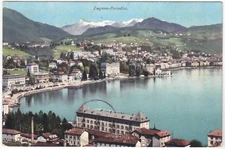LUGANO - PARADISO - SVIZZERA - VIAGG. 1910 -50222-
