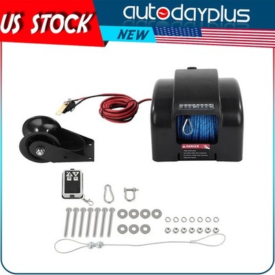 45 LBS Boat Anchor Winch Electric Marine Winch With Wireless Remote Free Fall
