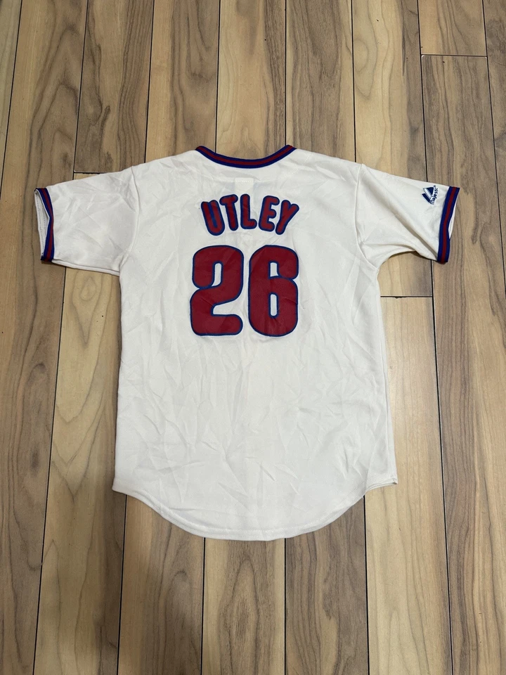 Vintage Philadelphia Phillies Jersey Youth Medium Majestic MLB Baseball - Image 2 of 4