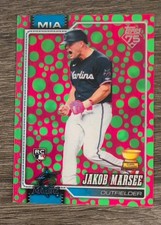 2026 Topps Series 1 Holiday Pink Green Polka Dot Parallel Jakob Marsee Rookie
