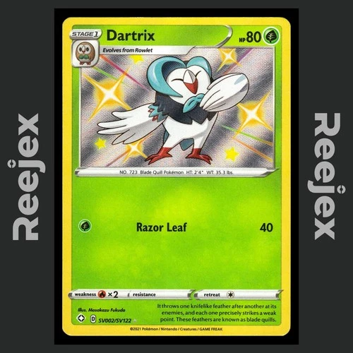 Dartrix - SV002/SV122 - Shiny Rare - Shining Fates Shiny Vault - Pokemon - NM/M