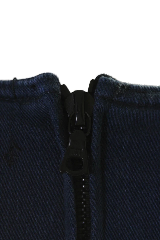 Mono 3x1 NYC para mujer algodón azul cuello redondo recortado sin mangas corte bota talla S Foto 4 de 4